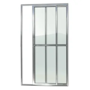 Porta Sacada 2 Folhas Com Fechadura Alumínio Brilhante Linha Premium