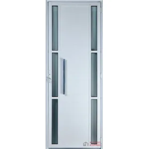 Porta Lambril Visor Duplo Mini Boreal e Puxador Alumínio Branco Linha Premium