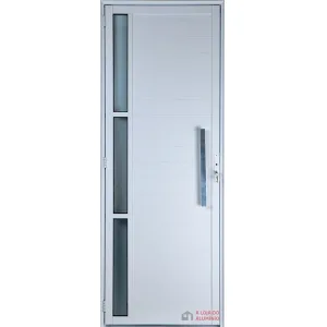 Porta Lambril Visor Simples Mini Boreal e Puxador Alumínio Branco Linha Premium