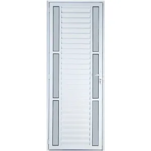 Porta Palheta Visor Duplo Alumínio Branco Linha Premium