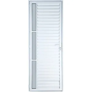 Porta Palheta Visor Simples Alumínio Branco Linha Premium