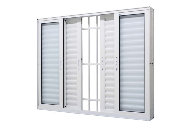 VENEZIANA 6 FLS COM GRADE TOP BRANCO
