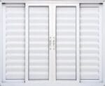 Veneziana 6 Folhas Sem Grade Alumínio Branco Linha Design Premium
