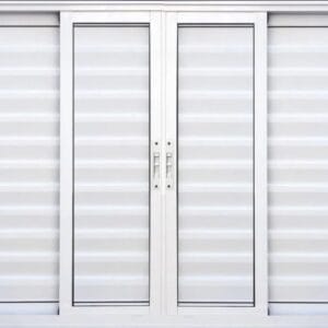 Veneziana 6 Folhas Sem Grade Alumínio Branco Linha Design Premium