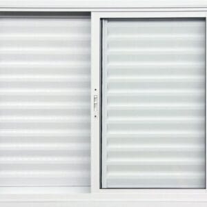 Veneziana 3 Folhas Móveis Sem Grade Alumínio Branco Linha Design Premium