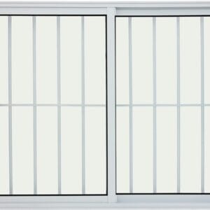 Vitro 2 Folhas Com Grade Alumínio Branco Linha Design Premium