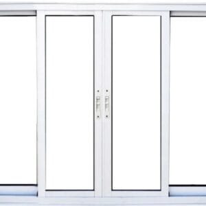 Vitro 4 Folhas Sem Grade Alumínio Branco Linha Design Premium