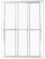 PORTA BALCAO 3 FLS DE VIDRO MOVEIS COM FECHADURA DESIGN BRANCO