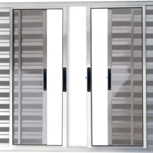 Veneziana 6 Folhas Sem Grade Alumínio Brilhante Linha Design Premium