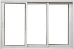 Vitro 3 Folhas de Vidro Móveis Sem Grade Alumínio Branco Linha Design Premium