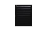 Porta Abrigo 1 Folha de Abrir Esquerda Ventilada Alumínio Preto Linha Top