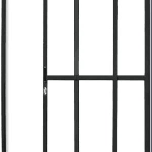 Porta Sacada 2 Folhas Com Fechadura Alumínio Preto Linha Premium