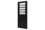 Porta Basculante Lambril Vidro Mini Boreal Alumínio Preto Linha Top