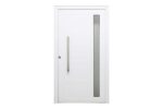 Porta Lambril Visor Lateral Vidro Mini Boreal Com Puxador Fascino Alumínio Branco Linha Top