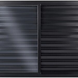 Veneziana 3 Folhas Móveis Sem Grade Alumínio Preto Linha Design Premium