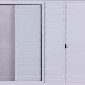 Veneziana 3 Folhas Sem Grade Alumínio Branco Linha Econ