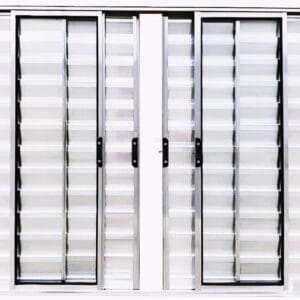 Veneziana 6 Folhas Sem Grade Alumínio Brilhante Linha Econ