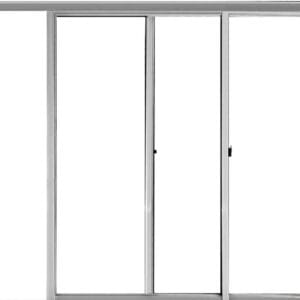 Vitro 2 Folhas Sem Grade Alumínio Brilhante Linha Econ