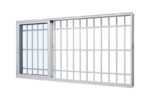 VITRO 3 FLS DE VIDRO MOVEIS COM GRADE TOP BRANCO 2