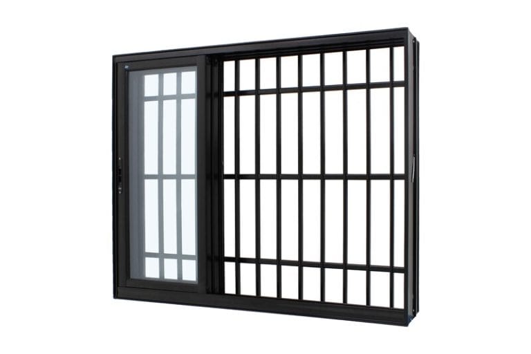 VITRO 3 FLS DE VIDRO MOVEIS COM GRADE TOP PRETO 2