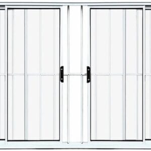 Vitro 4 Folhas Com Grade Alumínio Branco Linha Econ