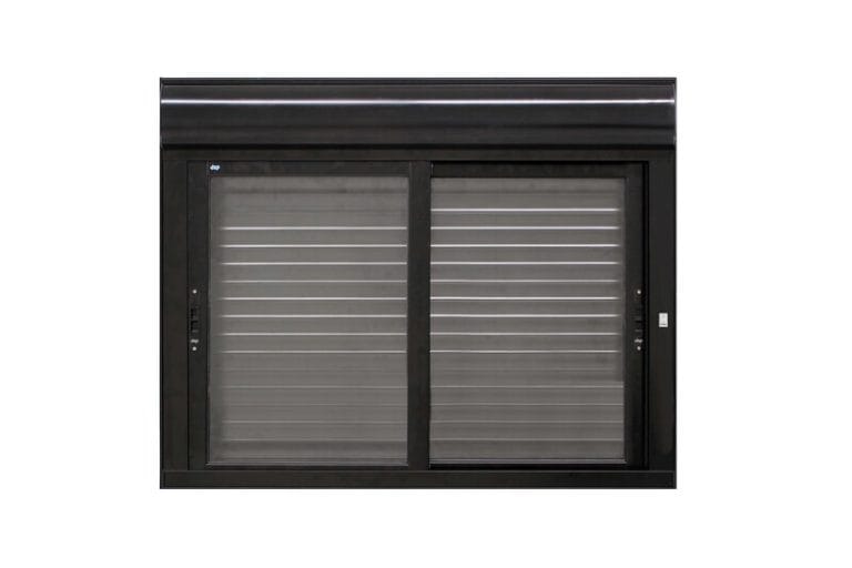 JANELA INTEGRADA TAPARELLA 2 FLS MOVEIS INTERRUPTOR TOP PRETO