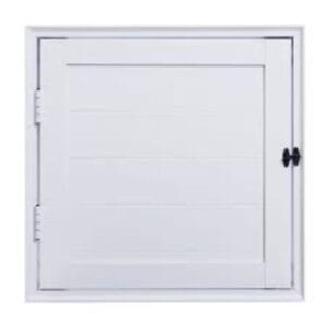 Porta Abrigo Lambril 1 Folha de Abrir Alumínio Branco Linha Fit Modular