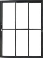 PORTA BALCAO 3 FLS DE VIDRO MOVEIS COM FECHADURA DESIGN PRETO
