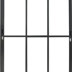 Porta Correr 3 Folhas de Vidro Móveis Com Fechadura Alumínio Preto Linha Premium