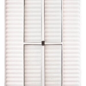 Porta Balcão 6 Folhas Com Trinco Alumínio Branco Linha Econ