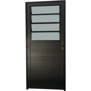 Porta Basculante Lambril Vidro Mini Boreal Alumínio Preto Linha Premium