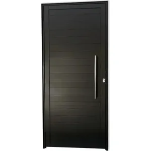 Porta Pivotante Lambril com Puxador Alumínio Preto Linha Premium