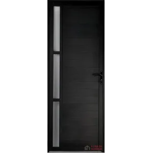 Porta Lambril Visor Simples Mini Boreal Alumínio Preto Linha Premium