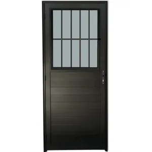 Porta Postigo Lambril Vidro Mini Boreal Alumínio Preto Linha Premium