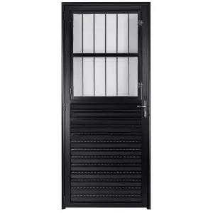 Porta Postigo Vidro Mini Boreal Alumínio Preto Linha Premium