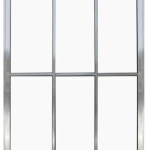 Porta Correr 3 Folhas de Vidro Móveis Com Trinco Alumínio Brilhante Linha Econ