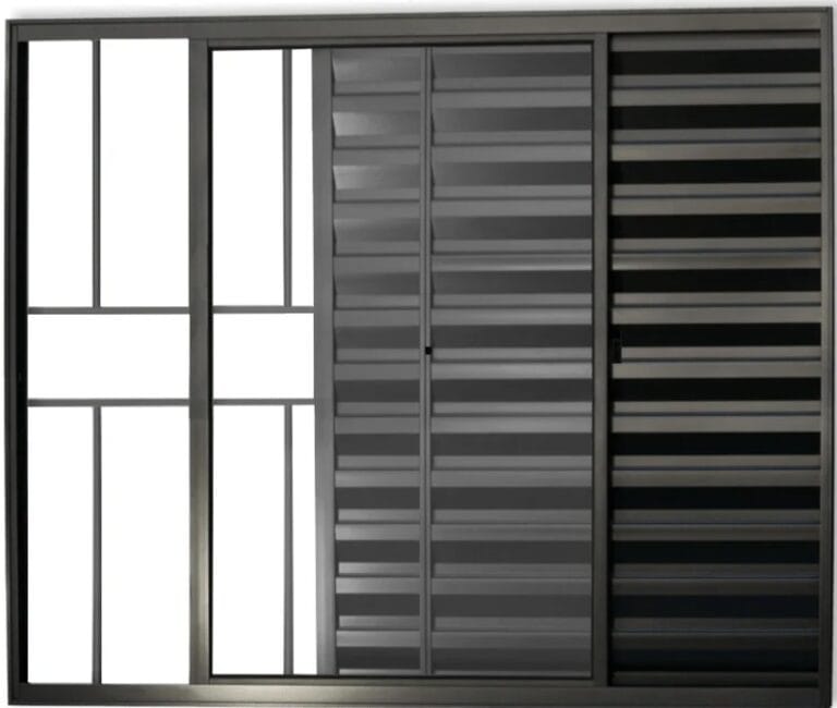 VENEZIANA 3 FLS COM GRADE PRETO ECON