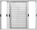 Veneziana 3 Folhas Móveis Sem Grade Alumínio Branco Linha Fit Modular
