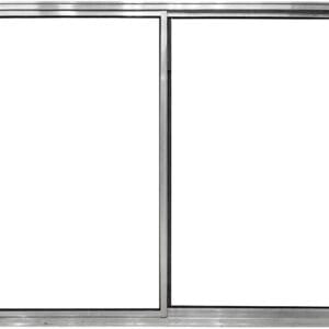 Vitro 2 Folhas Móveis Sem Grade Alumínio Brilhante Linha Fit Modular