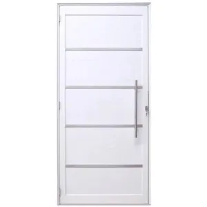 Porta Lambril Frisos Com Puxador Alumínio Branco Linha Premium