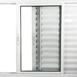 Veneziana 3 Folhas Sem Grade Alumínio Branco Linha Design Premium