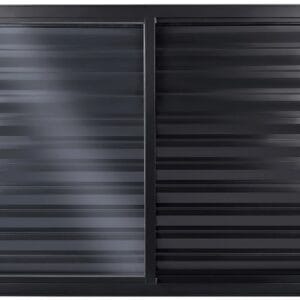 Veneziana 3 Folhas Sem Grade Alumínio Preto Linha Design Premium