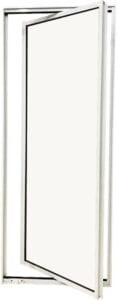 Janela Capelinha Pivotante Vidro Mini Boreal Branco Linha Econ