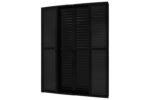 Porta Balcão 6 Folhas Com Fechadura Alumínio Preto Linha Design Premium