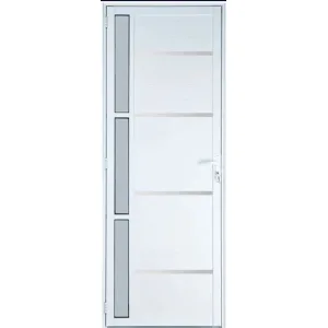 Porta Lambril Frisos e Visor Simples Mini Boreal Alumínio Branco Linha Premium
