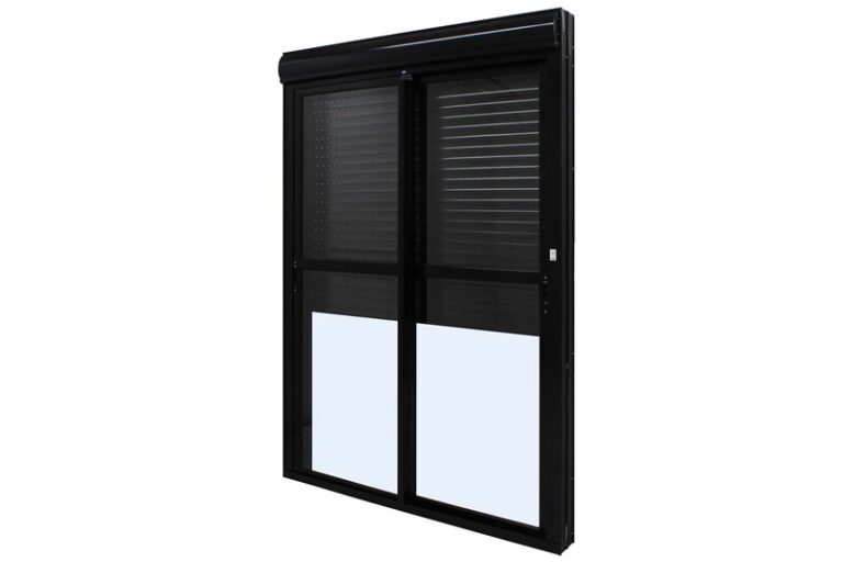 PORTA INTEGRADA PERSIANA 2 FLAS INTERRUPTOR DESIGN PREMIUM PRETO